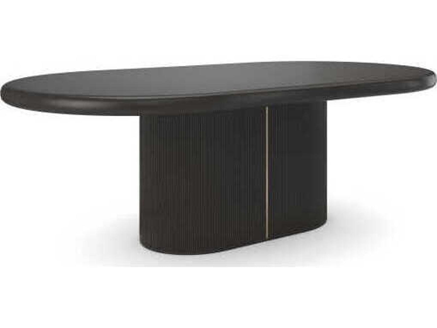 Love Oval Dining Table in Dark Chocolate with Whisper of Gold