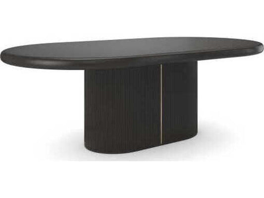 Love Oval Dining Table in Dark Chocolate with Whisper of Gold