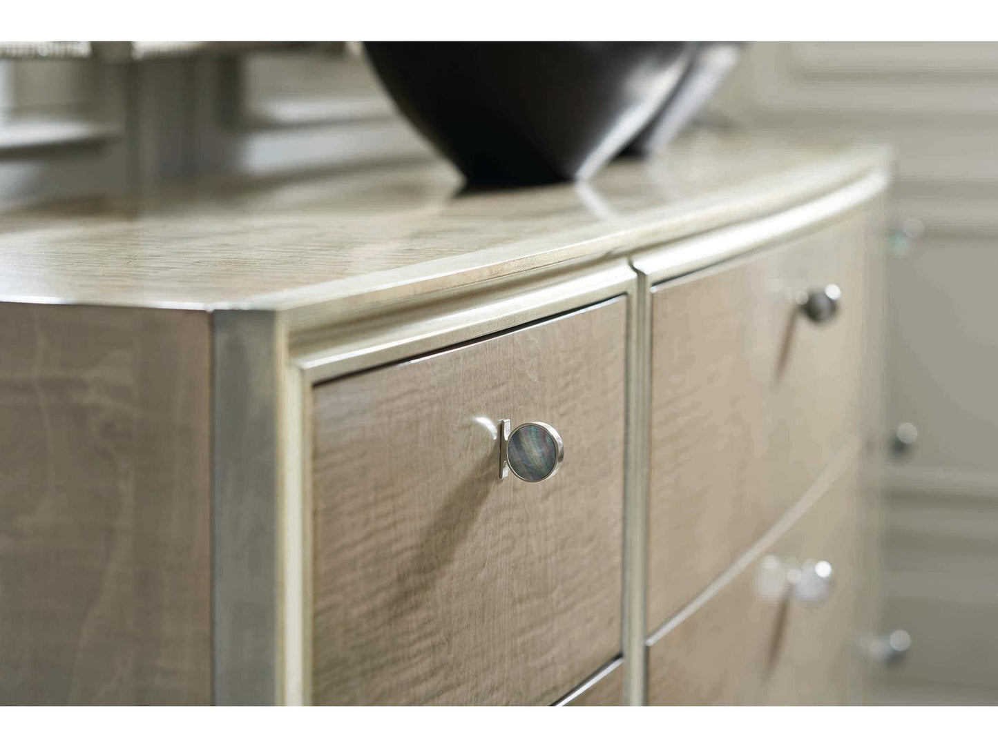 Made To Shine Nine Drawer Dresser in Moonlit Sand and Soft Silver Leaf