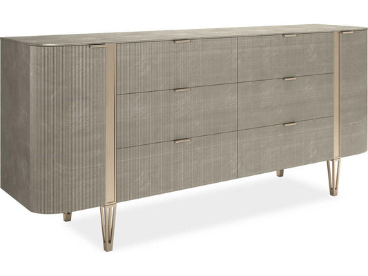 Love At First Sight 78-Inch Dresser in Oracle with Whisper of Gold