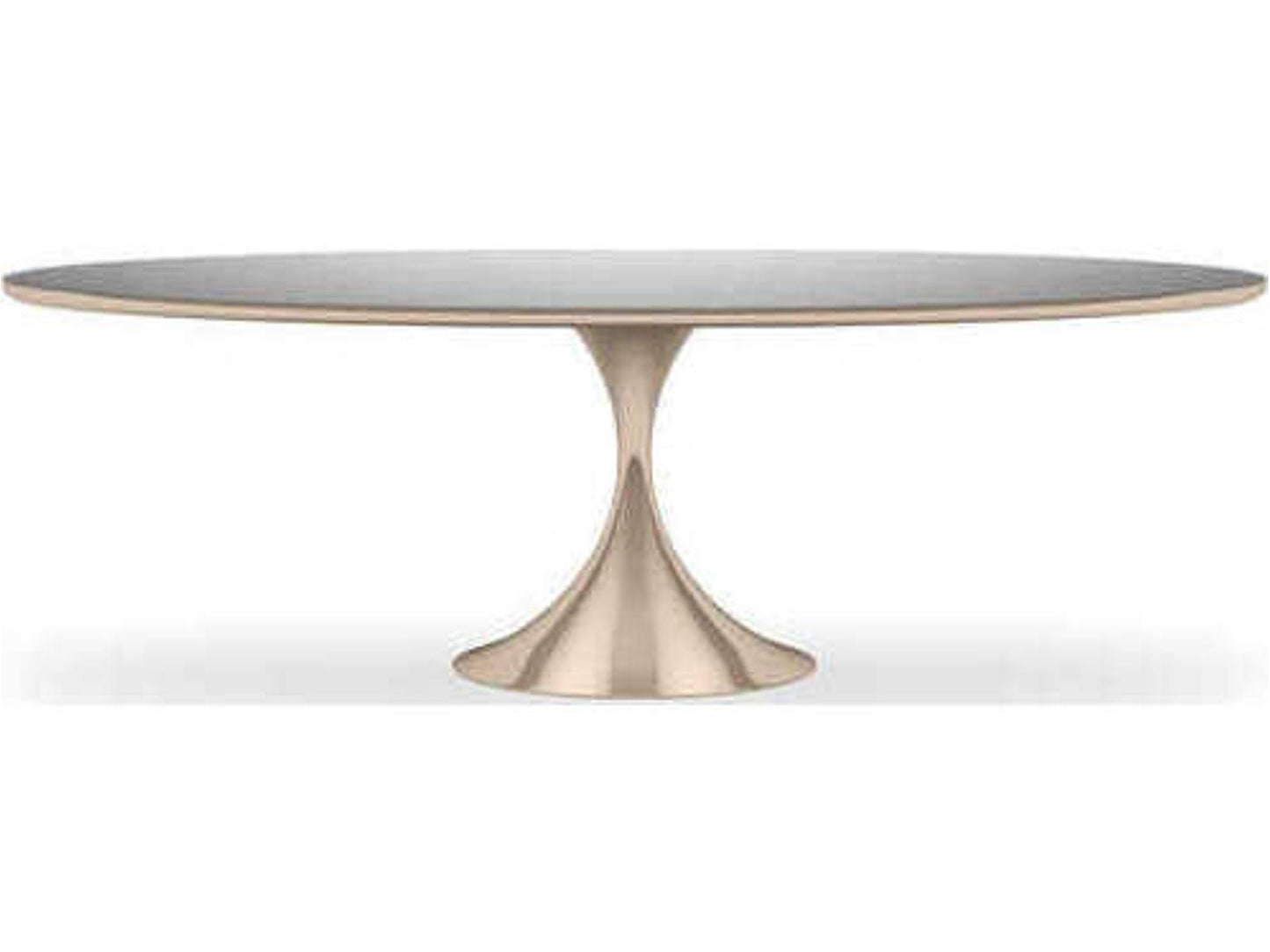 Semper 96 Oval Dining Table in Whisper of Gold