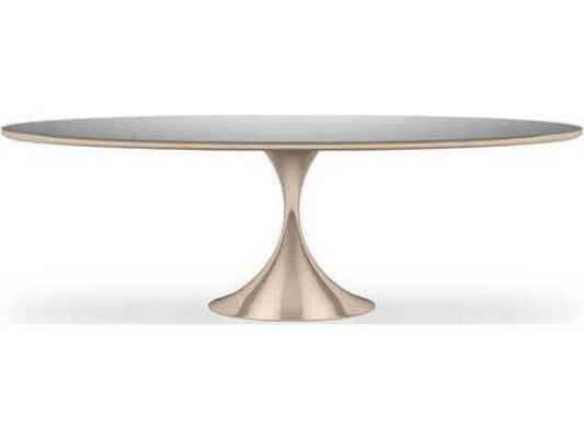 Semper 96 Oval Dining Table in Whisper of Gold