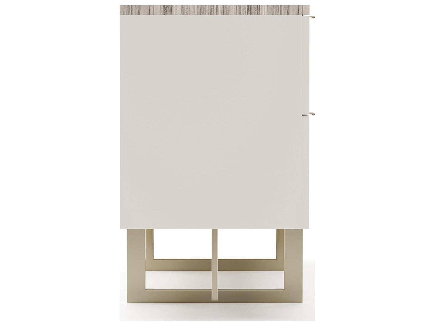 Wish You Were Here 6-Drawer Dresser in Almond Milk and Whisper of Gold
