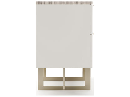 Wish You Were Here 6-Drawer Dresser in Almond Milk and Whisper of Gold