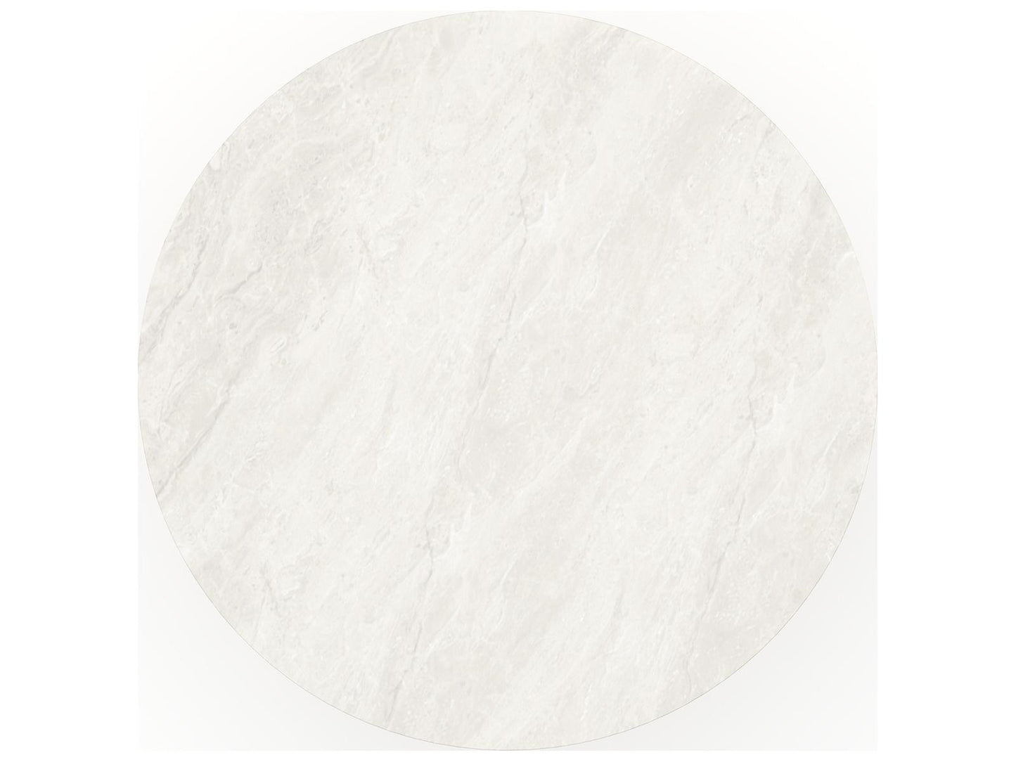 Rhythm 58-Inch Round Dining Table with Travertine Stone Top and Oak Base