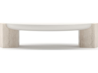 Overlap Demilune Wood Coffee Table