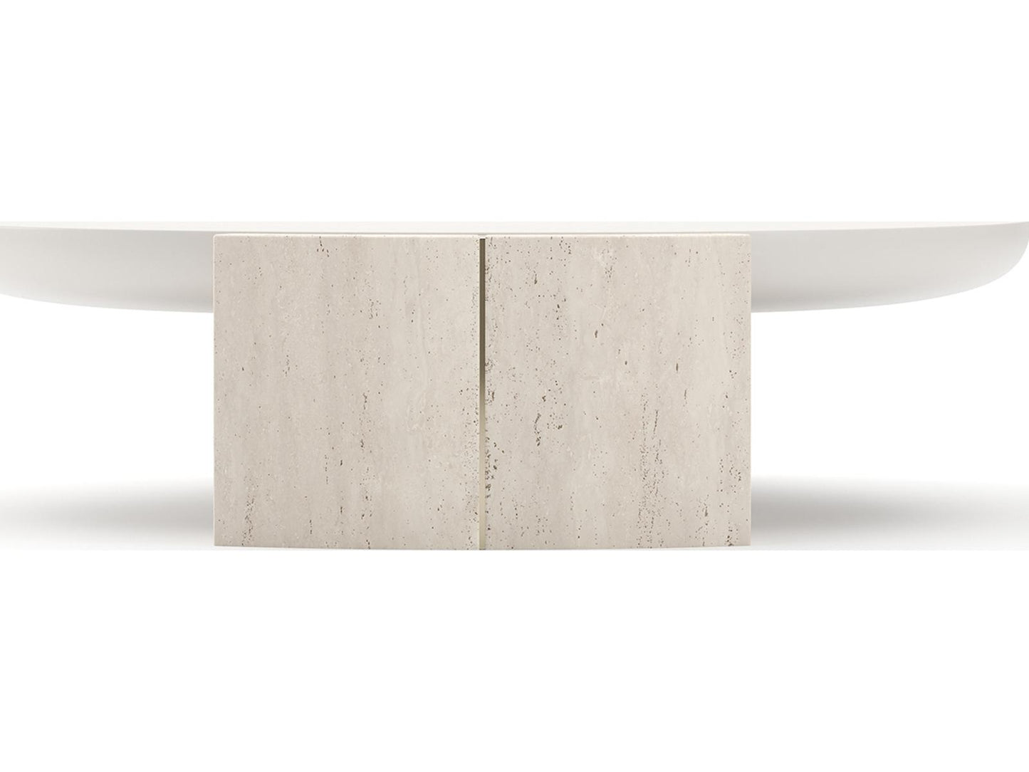Overlap Demilune Wood Coffee Table