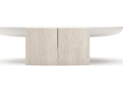 Overlap Demilune Wood Coffee Table