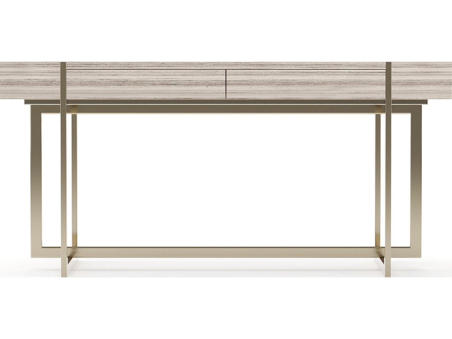 Wish You Were Here Rectangle Console Table in Sandstone and Whisper of Gold
