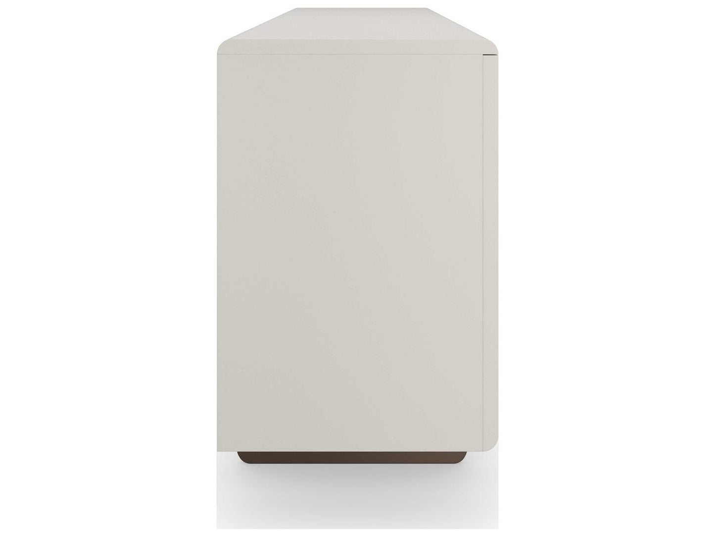 Modern Principles Emphasis Credenza in Almost White and Textured Adobe
