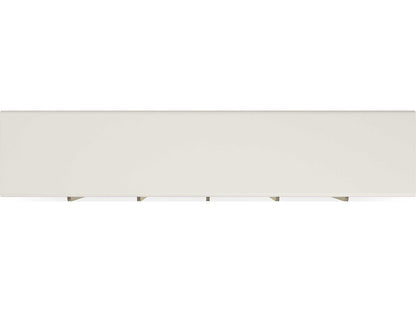 Modern Principles Emphasis Credenza in Almost White and Textured Adobe