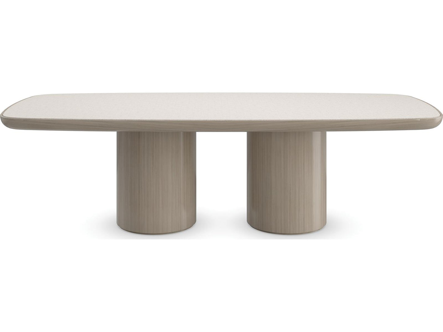 Santorini 106-Inch Rectangle Dining Table in Silica Terrazzo and Sabbia