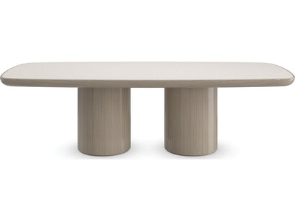 Santorini 106-Inch Rectangle Dining Table in Silica Terrazzo and Sabbia