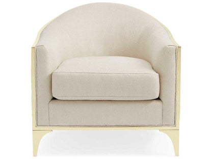 Signature Simpatico The Svelte Accent Chair in Moonstone and Majestic Gold