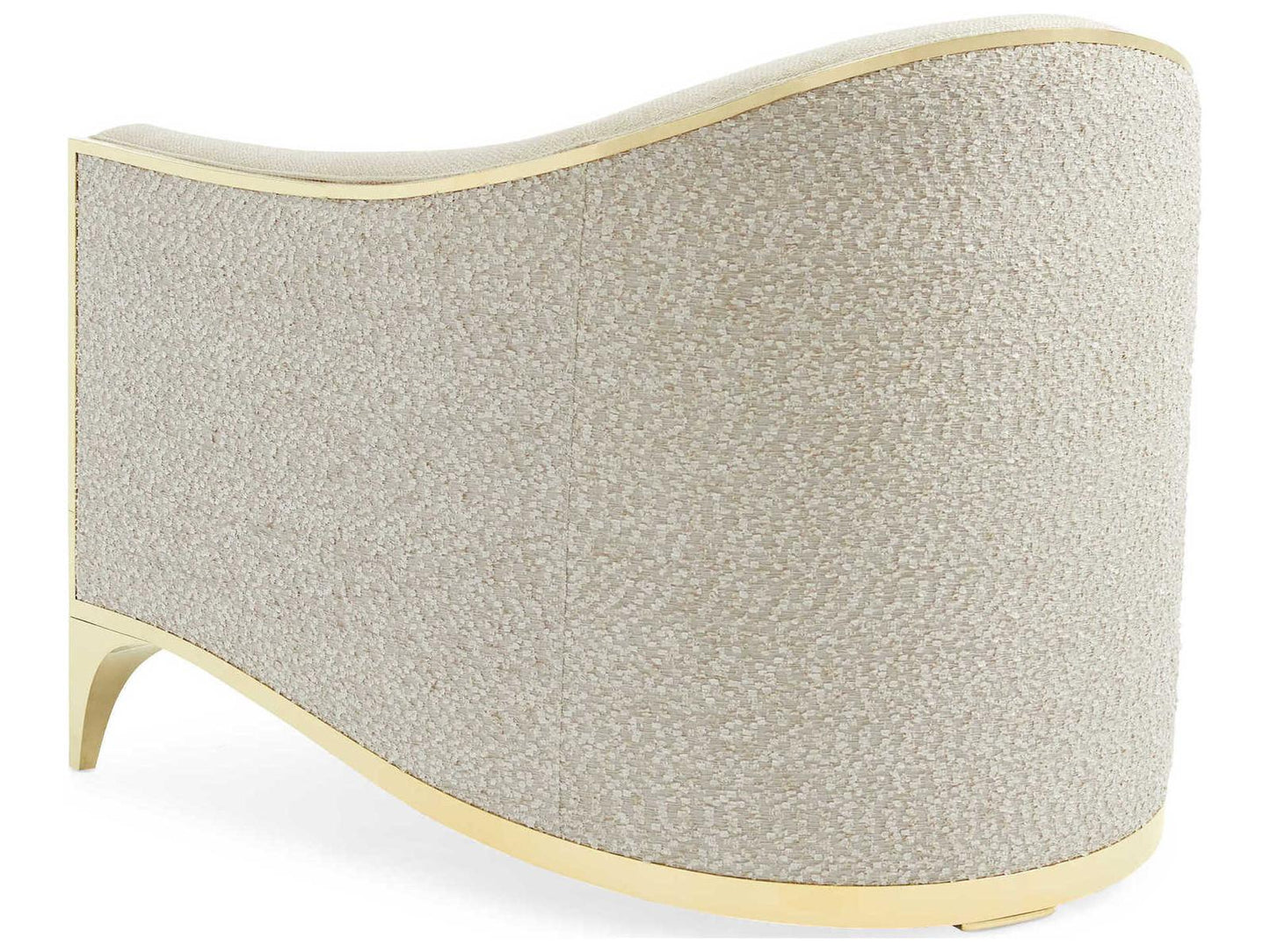 Signature Simpatico The Svelte Accent Chair in Moonstone and Majestic Gold