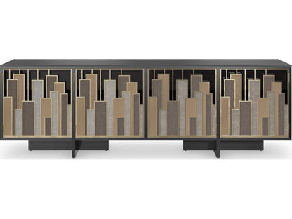 Signature Metropolitan Midtown 95-Inch Console Table with Mixed Metal Finish