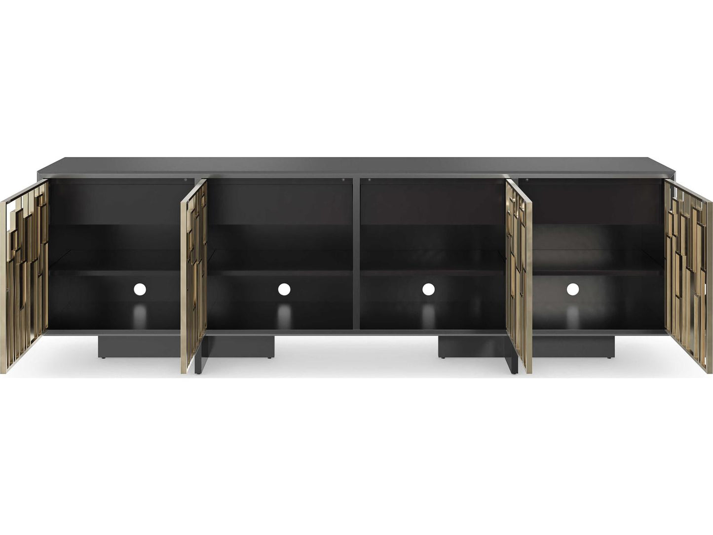 Signature Metropolitan Midtown 95-Inch Console Table with Mixed Metal Finish