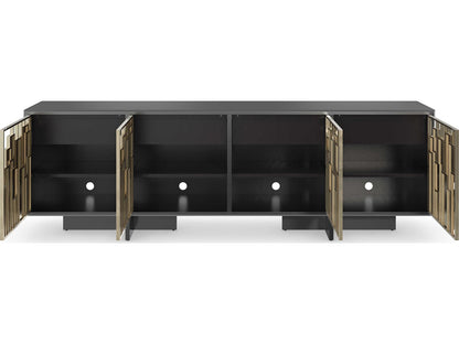 Signature Metropolitan Midtown 95-Inch Console Table with Mixed Metal Finish