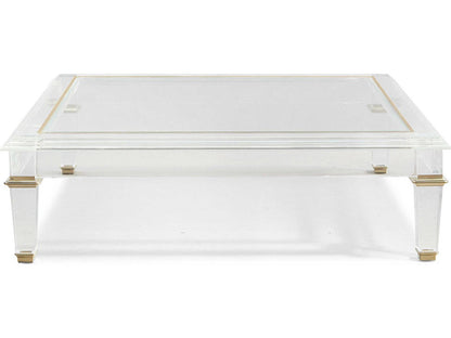 Signature Promethean Pierre Square Glass Majestic Gold Coffee Table