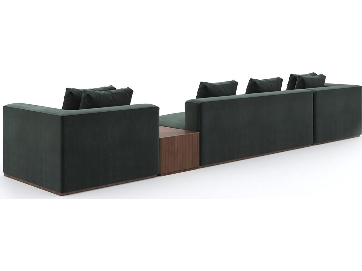 Bello 4-Piece Modular Spruce Vintage Velvet Sectional Sofa