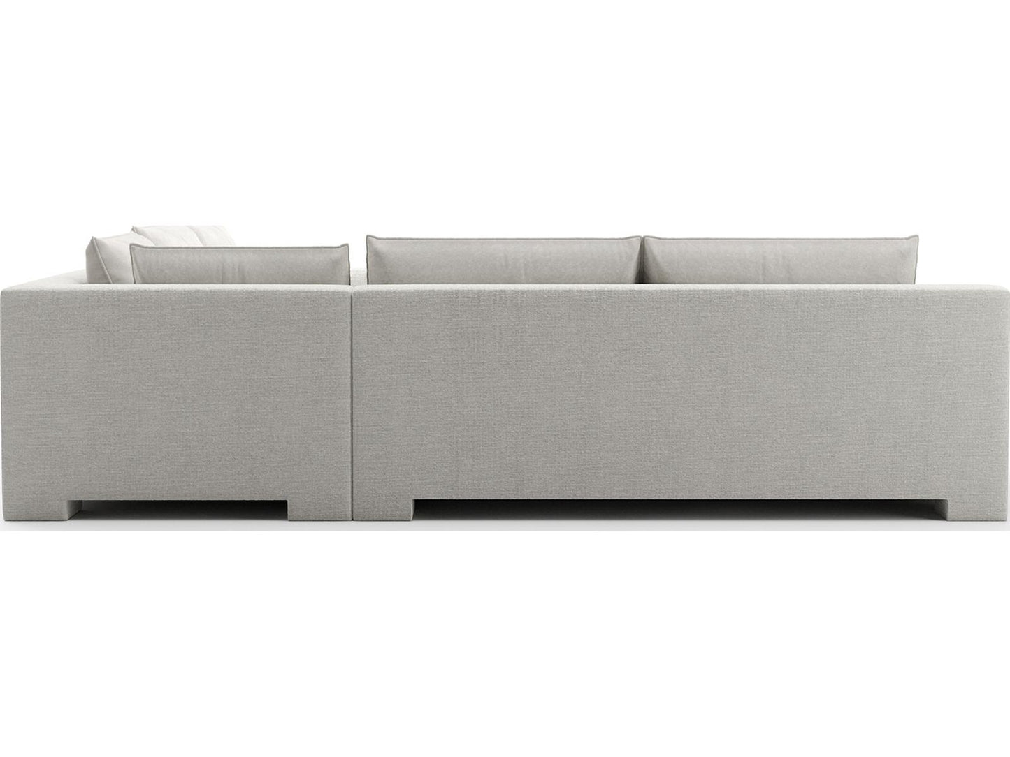 Devon 3-Piece Modular Polyester Blend L-Sectional in Ivory