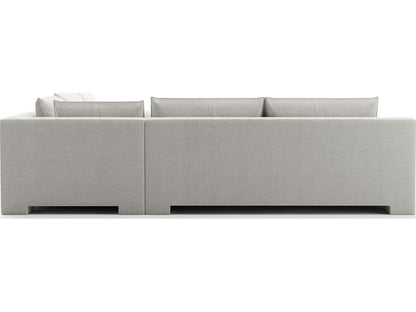 Devon 3-Piece Modular Polyester Blend L-Sectional in Ivory