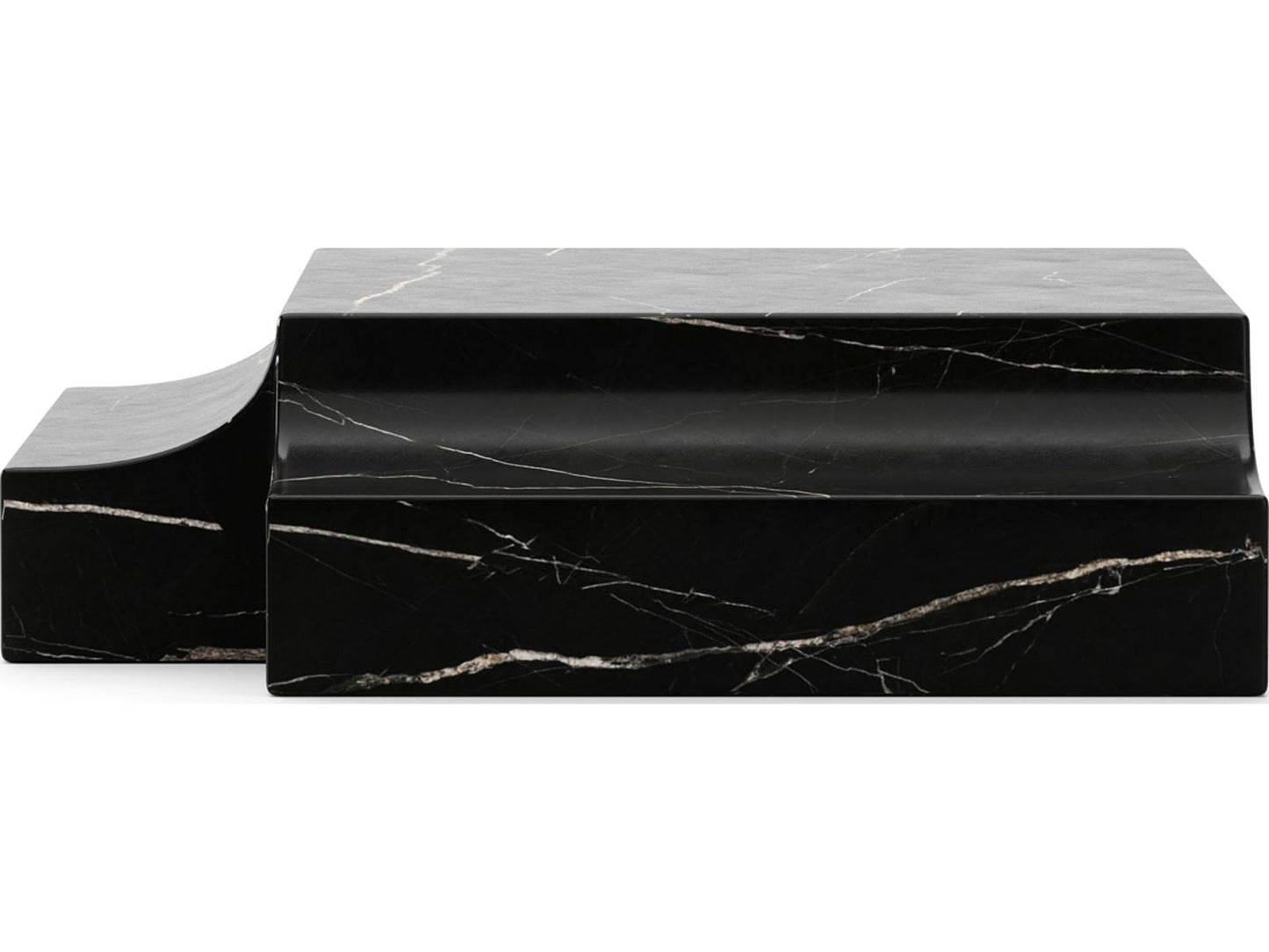 Overlap Round Stone End Table