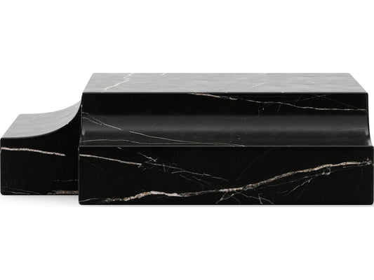 Overlap Round Stone End Table