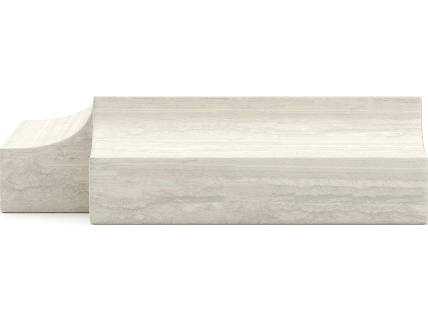 Overlap Square Stone End Table