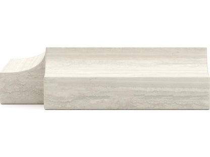 Overlap Square Stone End Table