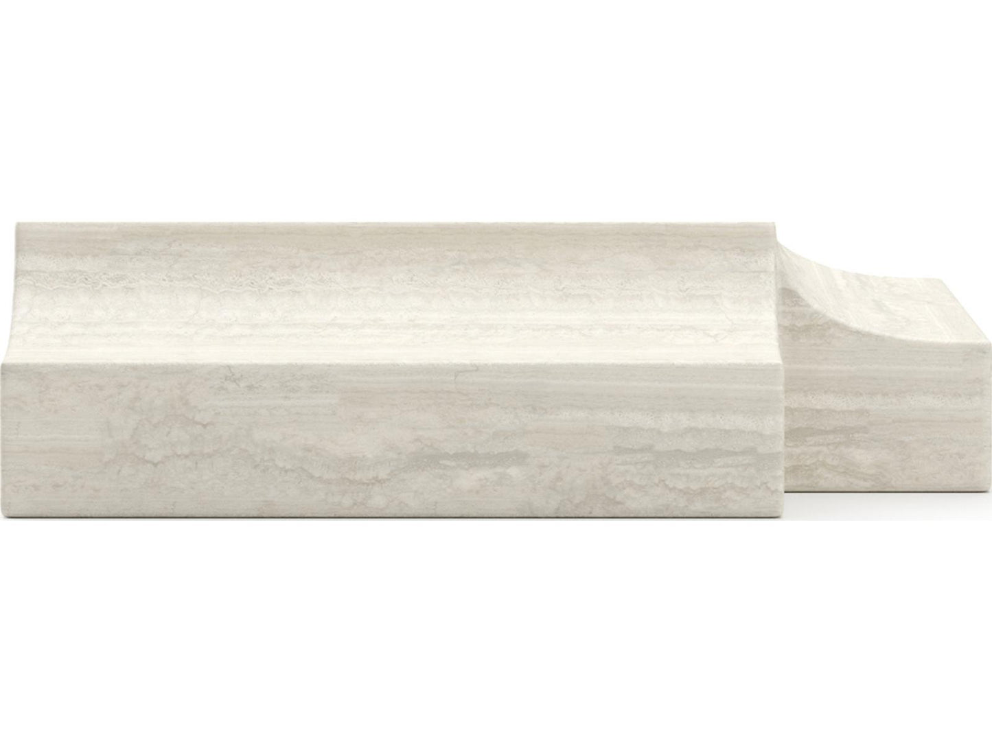 Overlap Square Stone End Table