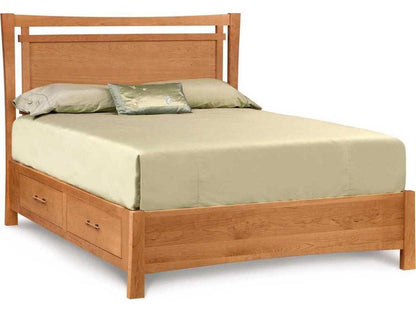 Furniture Monterey California King Storage Platform Bed in Cognac Cherry