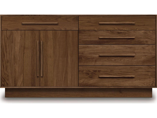 Moduluxe 5-Drawer 2-Door Dresser in Natural Walnut