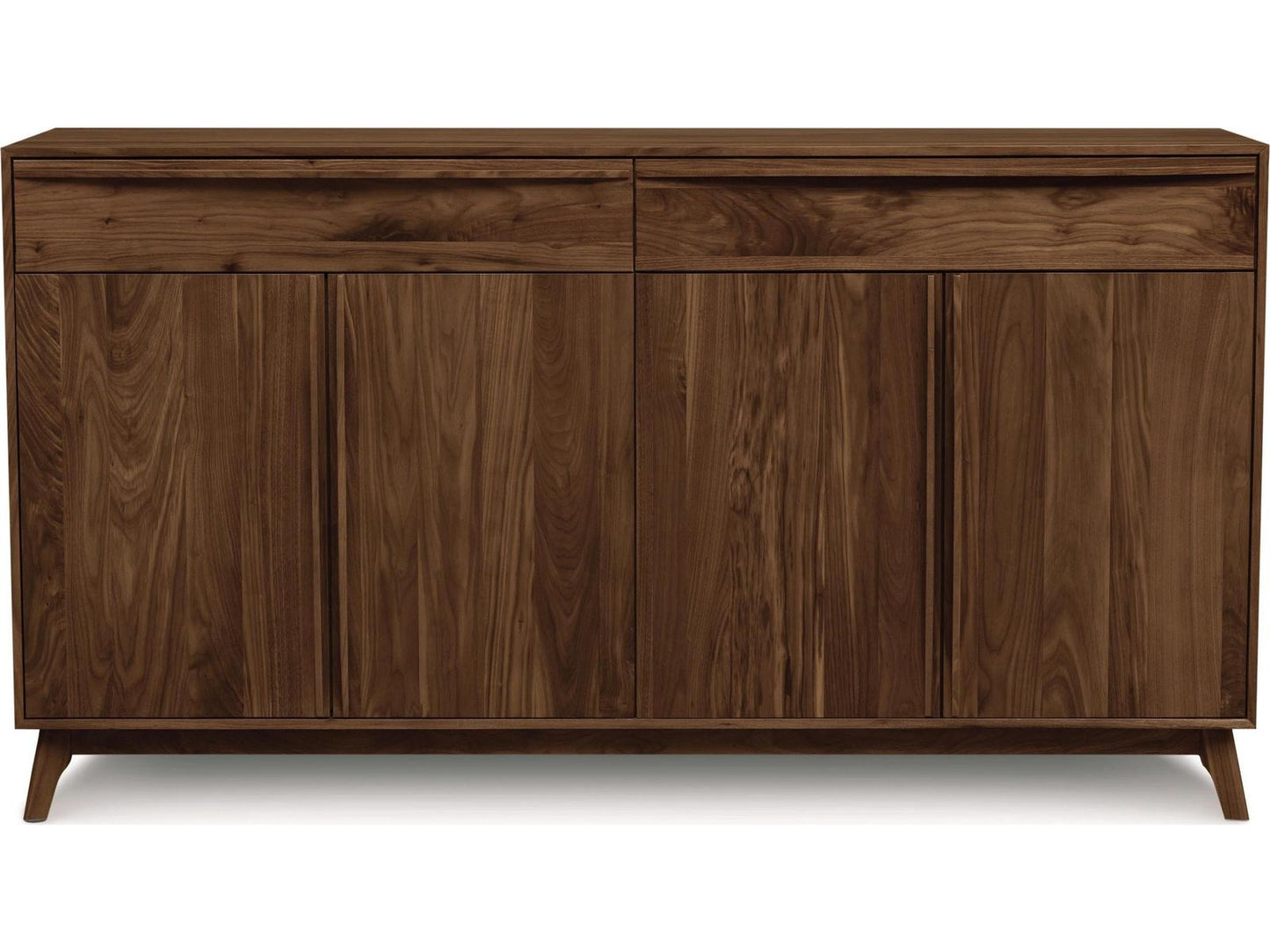Catalina 2 Drawers 4 Doors Buffet in Natural Walnut Mid-Century Modern