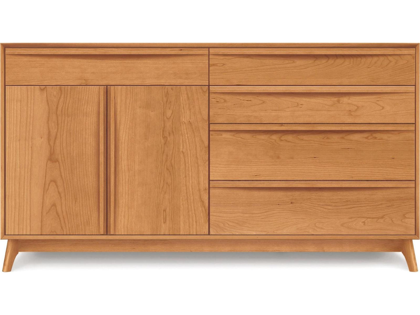 Furniture Catalina 2-Drawer 4-Door Buffet in Natural Walnut