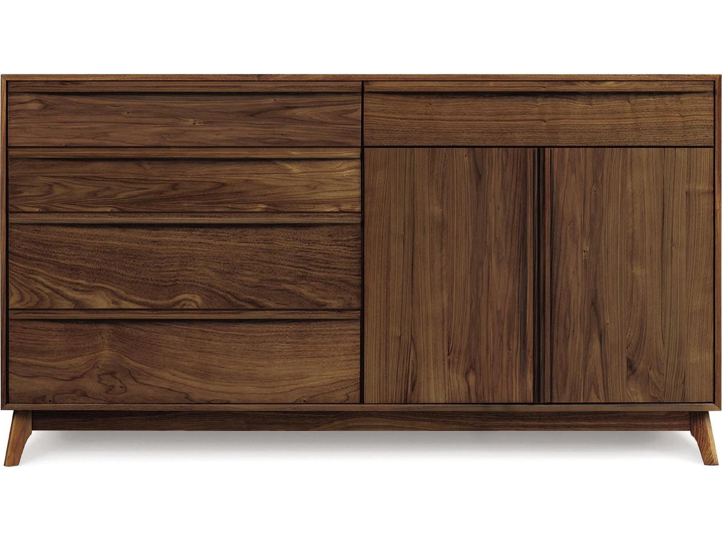 Furniture Catalina 66-Inch Walnut Buffet with 4 Drawers and 2 Doors