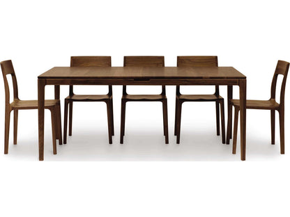 Furniture Lisse Extension Rectangular Dining Table in Natural Walnut