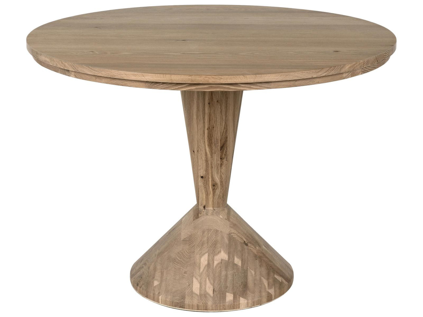 Pansy Round Wood End Table in Chai Finish