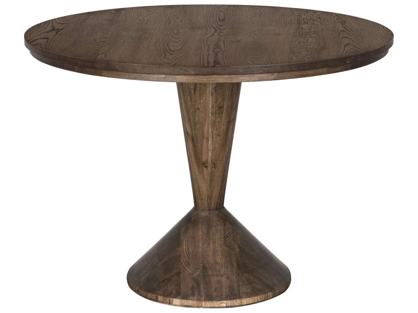 Pansy Round Reclaimed Wood End Table in Whiskey Finish