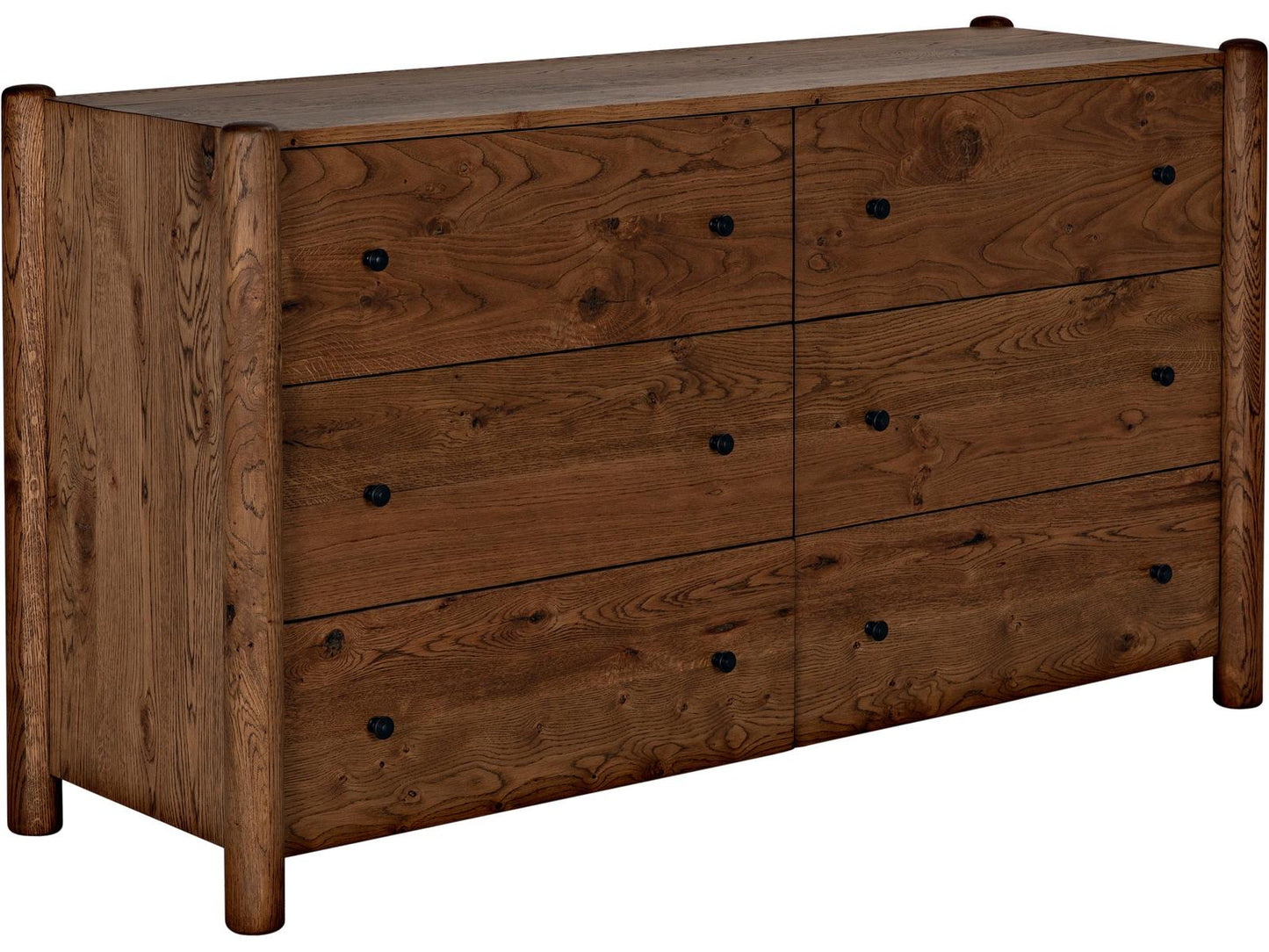 Furniture Vail 6-Drawer Dresser in Whiskey Oak
