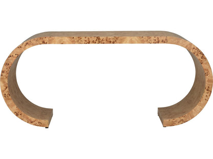 Bridges Burlwood Console Table with Rounded Sides