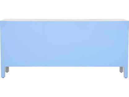 Milford 9-Drawer Bone Inlay Dresser in White and Blue
