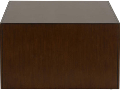 Jamie Merida Rectangular Wood Mahogany Antique Gold Leaf Baldwin Coffee Table