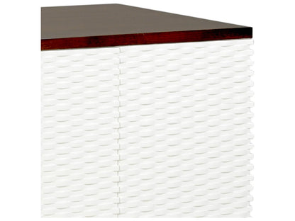James Sideboard Walnut Veneered Wood with White Push Open Doors