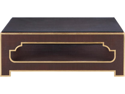 Jamie Merida Square Glass Brown Coffee Table