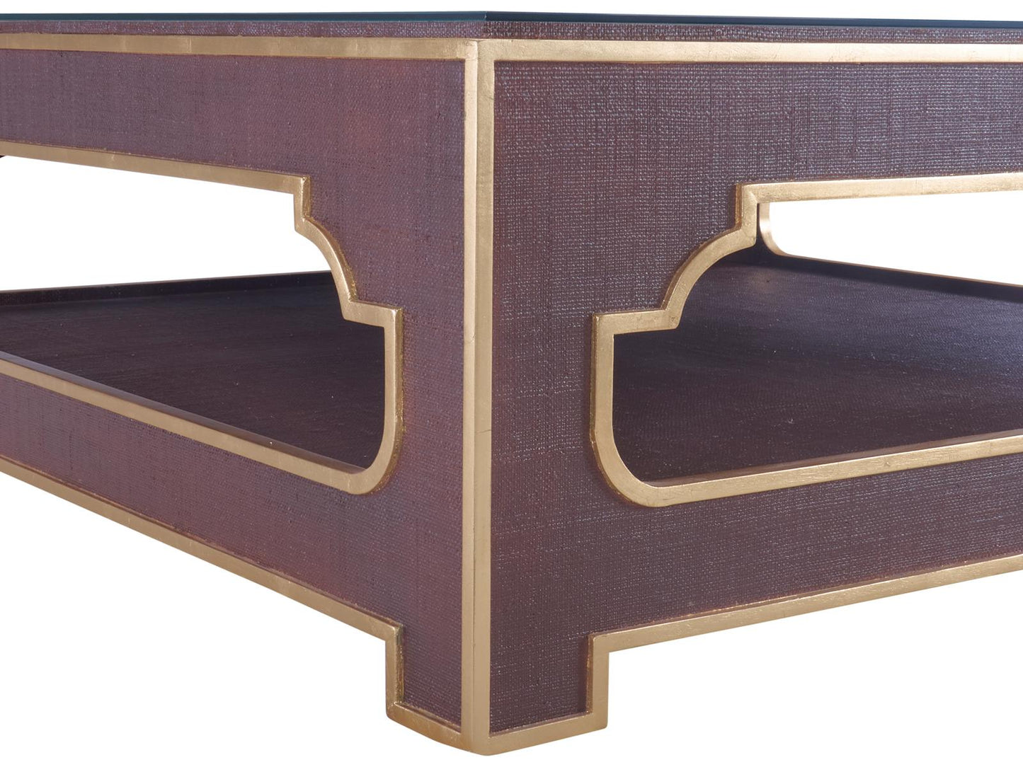 Jamie Merida Square Glass Brown Coffee Table
