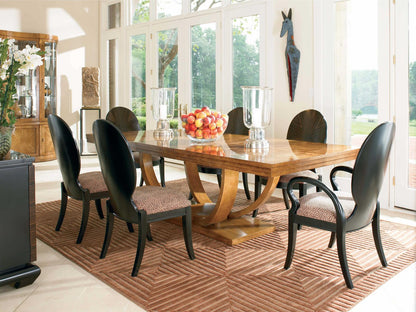 Omni Rectangle 78-Inch Dining Table in Cluster Maple and Sable Finish