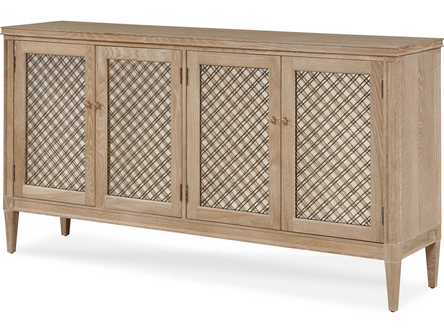 Maison 47 Mesh Front Sideboard in Blonde Cerused Finish