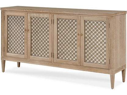 Maison 47 Mesh Front Sideboard in Blonde Cerused Finish