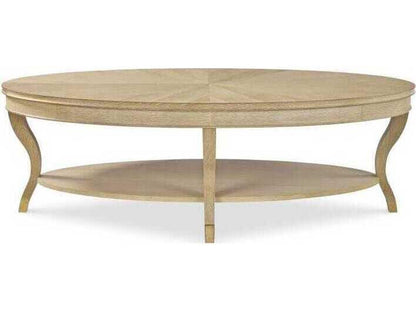 Maison 47 Oval Coffee Table Blonde Cerused